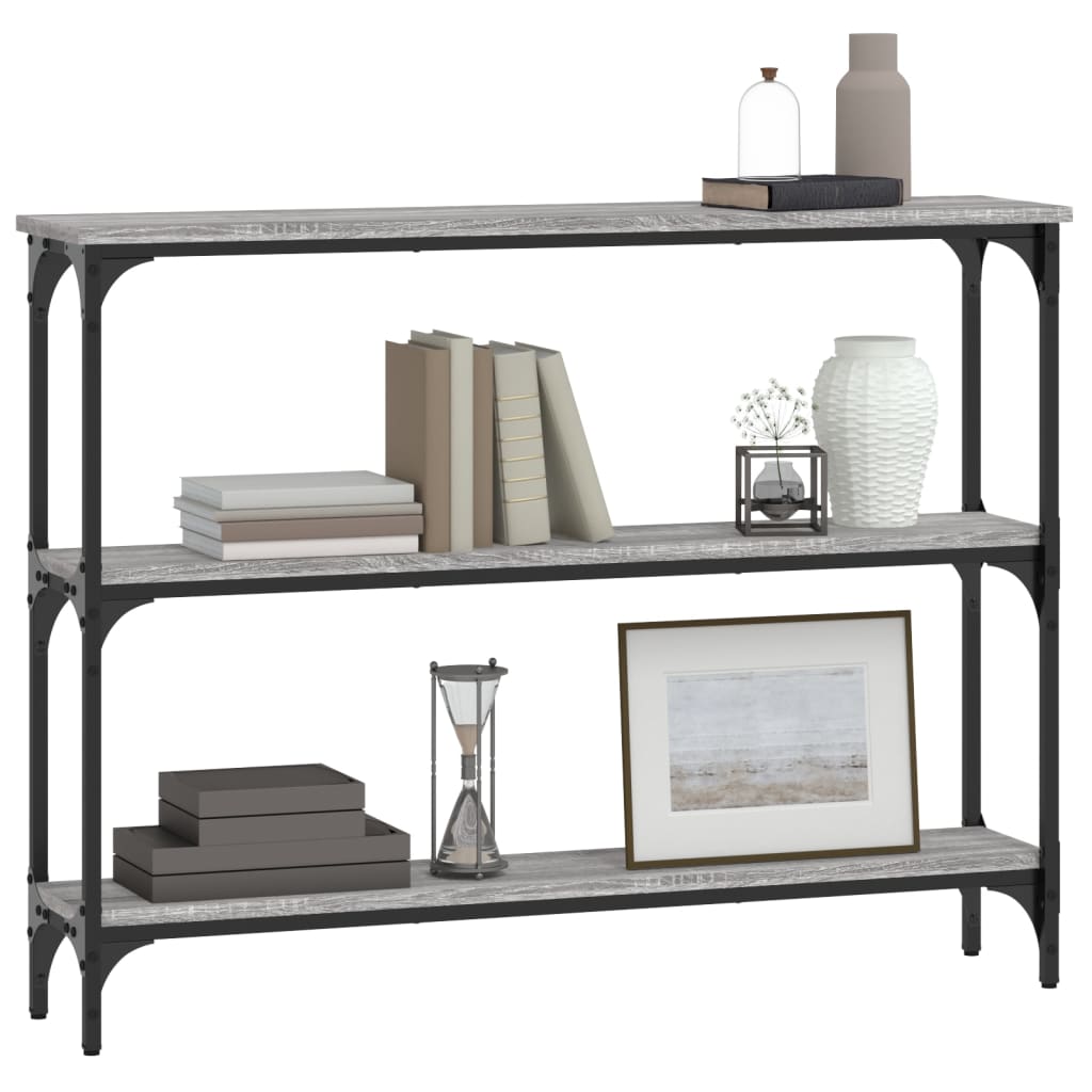 Tavolino Consolle Grigio Sonoma 100x22,5x75cm Legno Multistrato - homemem39