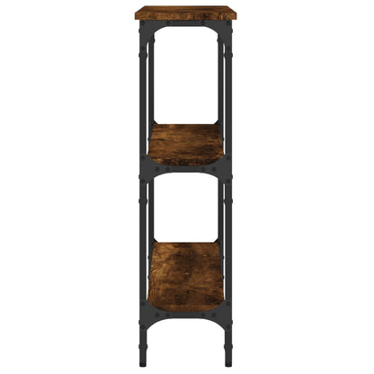 Tavolino Consolle Rovere Fumo 75x22,5x75 cm Legno Multistrato - homemem39