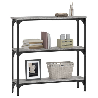 Tavolino Consolle Grigio Sonoma 75x22,5x75 cm Legno Multistrato - homemem39