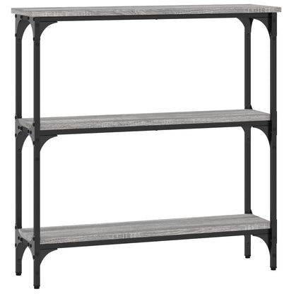 Tavolino Consolle Grigio Sonoma 75x22,5x75 cm Legno Multistrato - homemem39