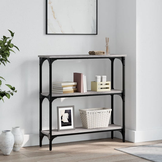 Tavolino Consolle Grigio Sonoma 75x22,5x75 cm Legno Multistrato - homemem39