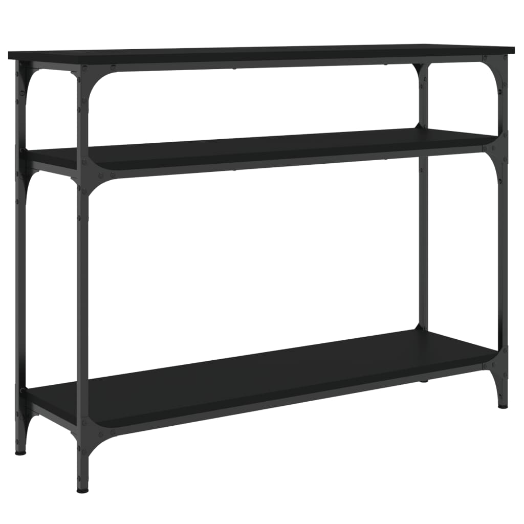 Tavolino Consolle Nero 100x29x75 cm in Legno Multistrato - homemem39