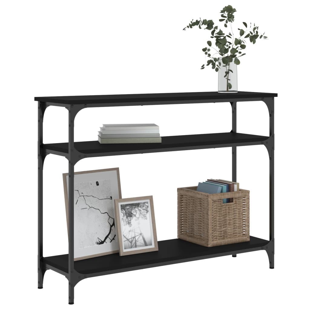 Tavolino Consolle Nero 100x29x75 cm in Legno Multistrato - homemem39