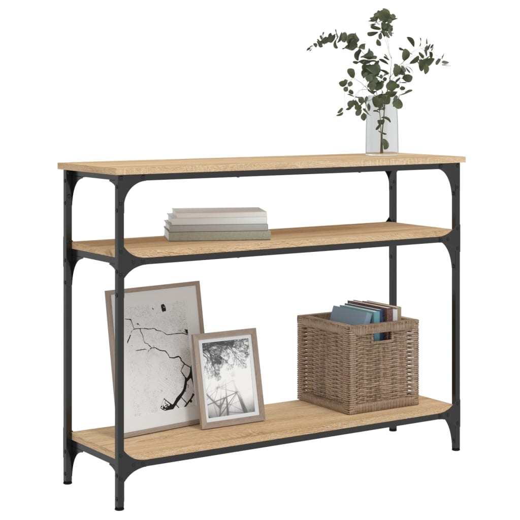 Tavolo Consolle Rovere Sonoma 100x29x75 cm in Legno Multistrato - homemem39