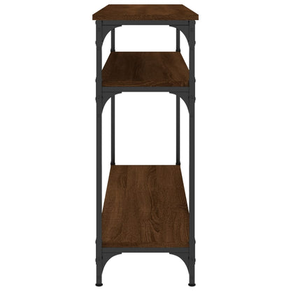 Tavolino Consolle Rovere Marrone 100x29x75 cm Legno Multistrato - homemem39