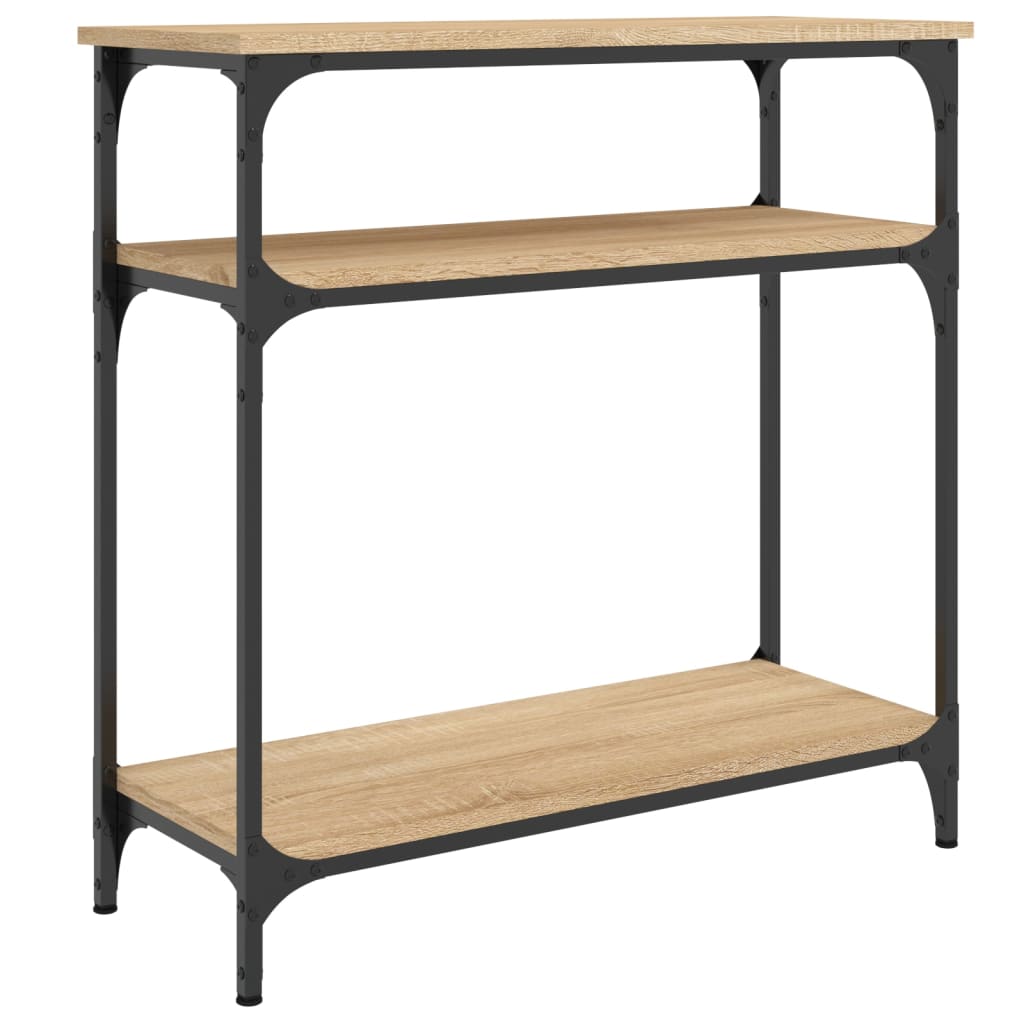 Tavolino Consolle Rovere Sonoma 75x29x75cm in Legno Multistrato - homemem39