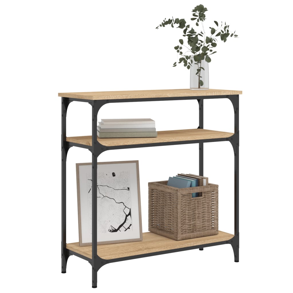 Tavolino Consolle Rovere Sonoma 75x29x75cm in Legno Multistrato - homemem39