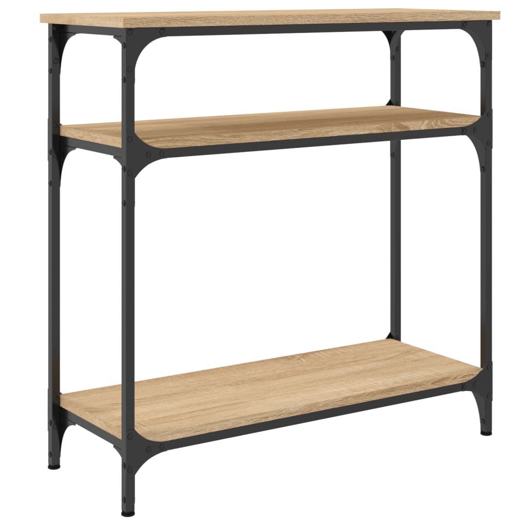 Tavolino Consolle Rovere Sonoma 75x29x75cm in Legno Multistrato - homemem39