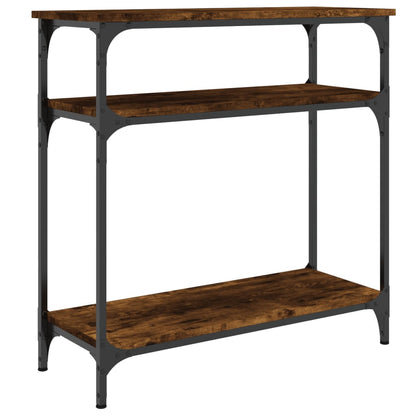 Tavolino Consolle Rovere Fumo 75x29x75 cm in Legno Multistrato - homemem39
