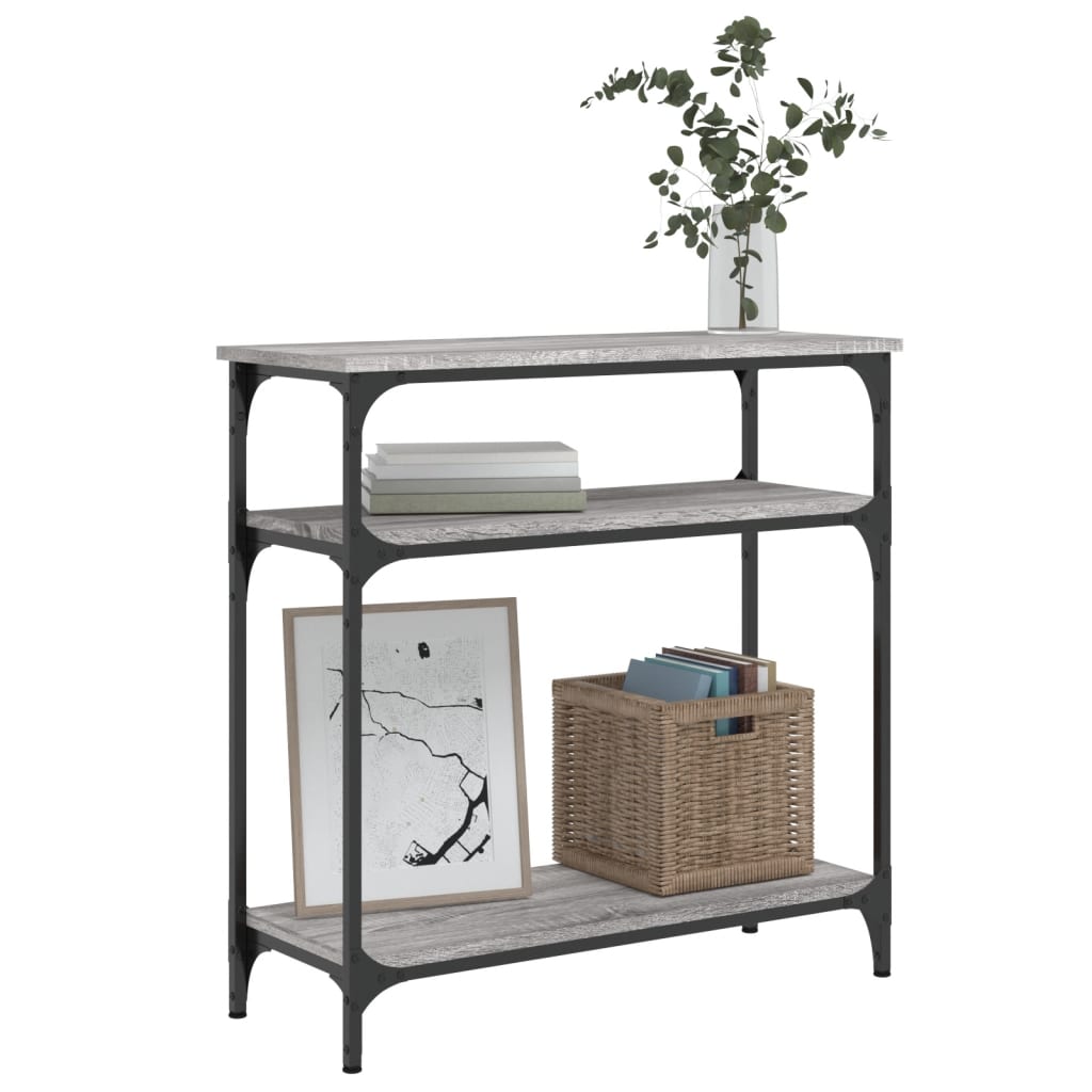 Tavolino Consolle Grigio Sonoma 75x29x75cm in Legno Multistrato | homemem39
