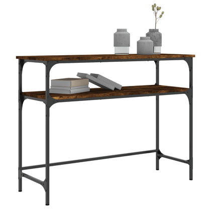 Tavolino Consolle Rovere Fumo 100x35,5x75cm Legno Multistrato - homemem39