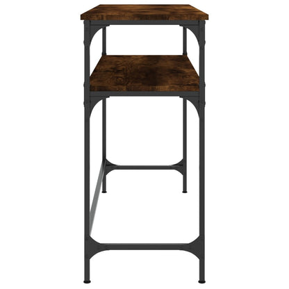 Tavolino Consolle Rovere Fumo 100x35,5x75cm Legno Multistrato - homemem39