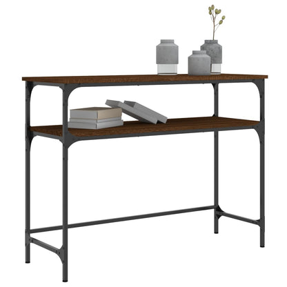 Tavolo Consolle Rovere Marrone 100x35,5x75 cm Legno Multistrato - homemem39