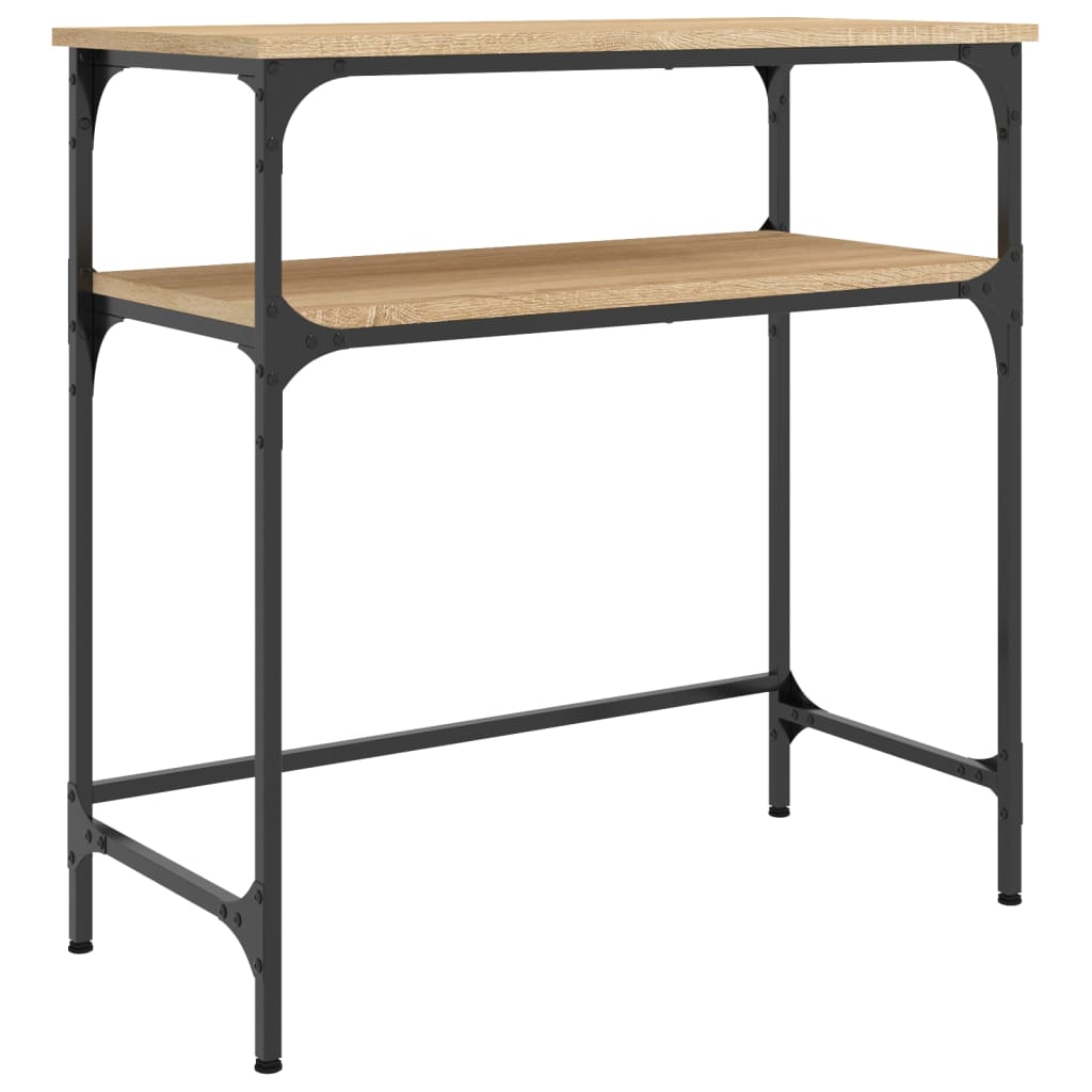 Tavolino Consolle Rovere Sonoma 75x35,5x75cm Legno Multistrato - homemem39