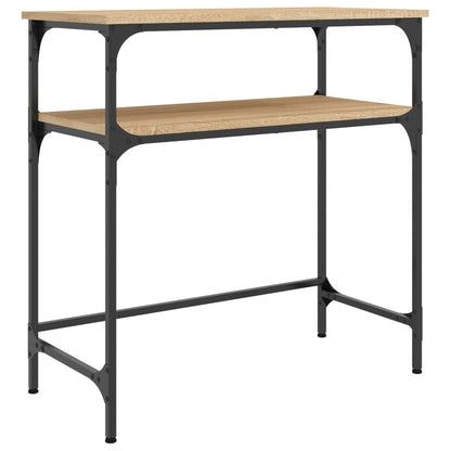 Tavolino Consolle Rovere Sonoma 75x35,5x75cm Legno Multistrato - homemem39