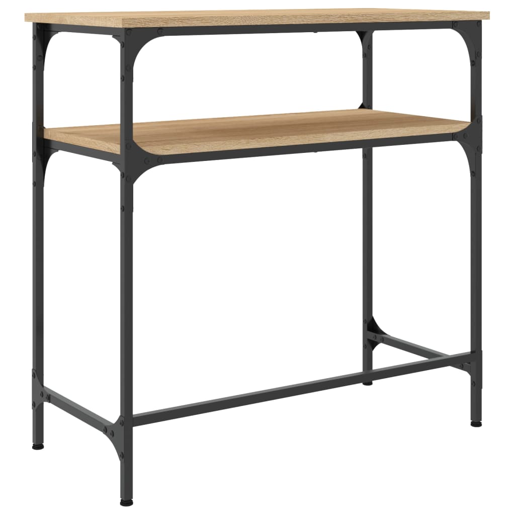 Tavolino Consolle Rovere Sonoma 75x35,5x75cm Legno Multistrato - homemem39