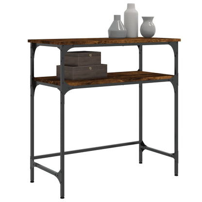 Tavolino Consolle Rovere Fumo 75x35,5x75cm in Legno Multistrato - homemem39