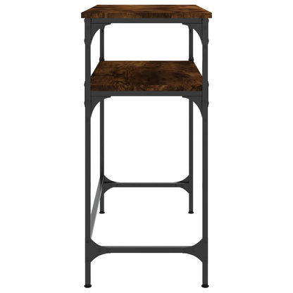 Tavolino Consolle Rovere Fumo 75x35,5x75cm in Legno Multistrato - homemem39