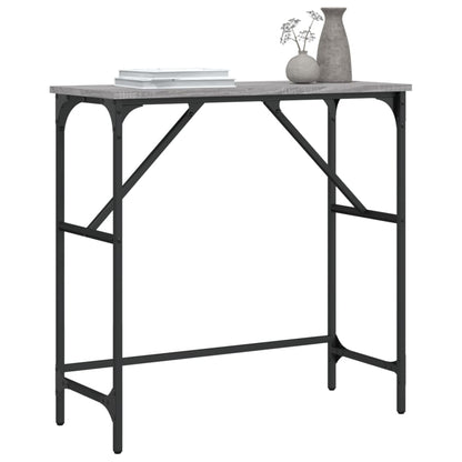 Tavolino Consolle Grigio Sonoma 75x32x75cm in Legno Multistrato