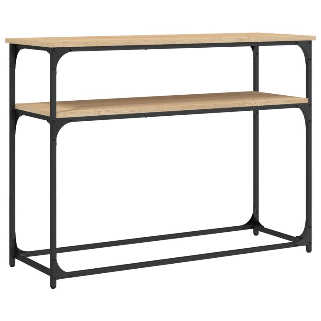 Tavolino Consolle Rovere Sonoma 100x35,5x75cm Legno Multistrato - homemem39