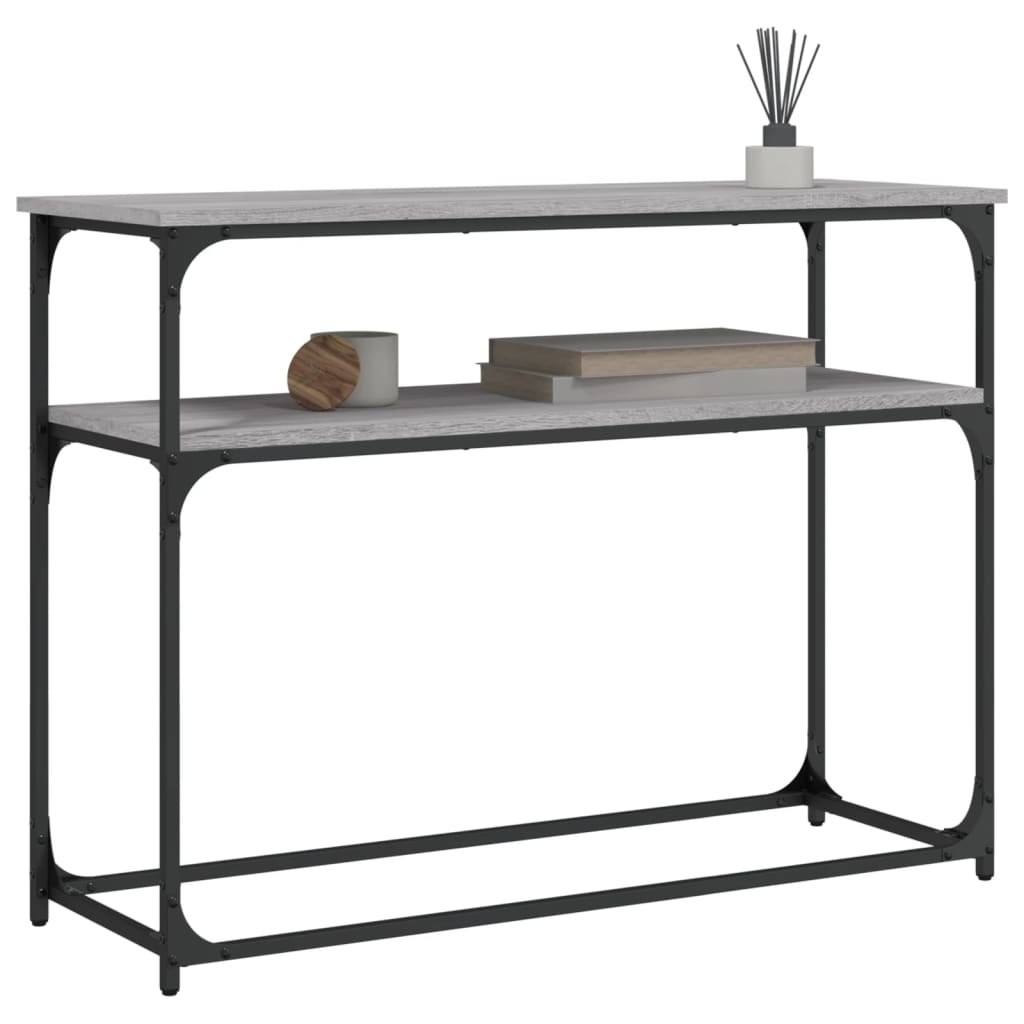 Tavolino Consolle Grigio Sonoma 100x35,5x75cm Legno Multistrato - homemem39