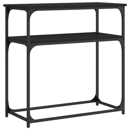 Tavolino Consolle Nero 75x35,5x75 cm in Legno Multistrato - homemem39