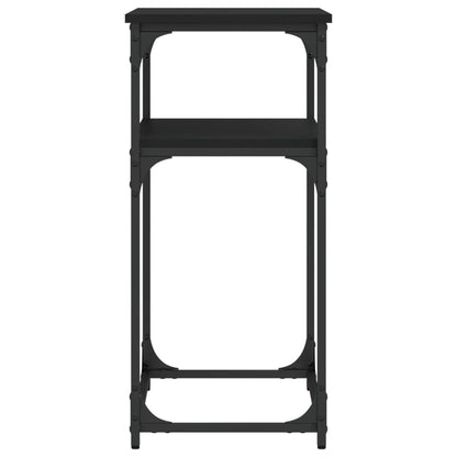 Tavolino Consolle Nero 75x35,5x75 cm in Legno Multistrato - homemem39
