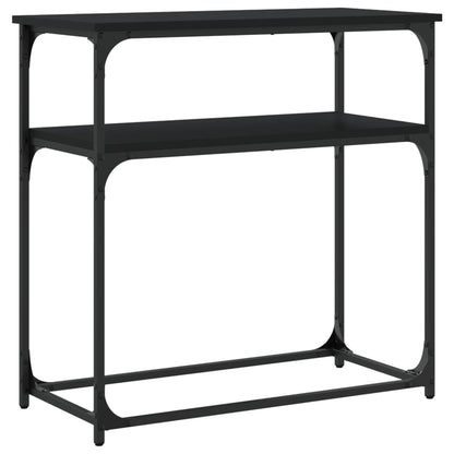 Tavolino Consolle Nero 75x35,5x75 cm in Legno Multistrato - homemem39