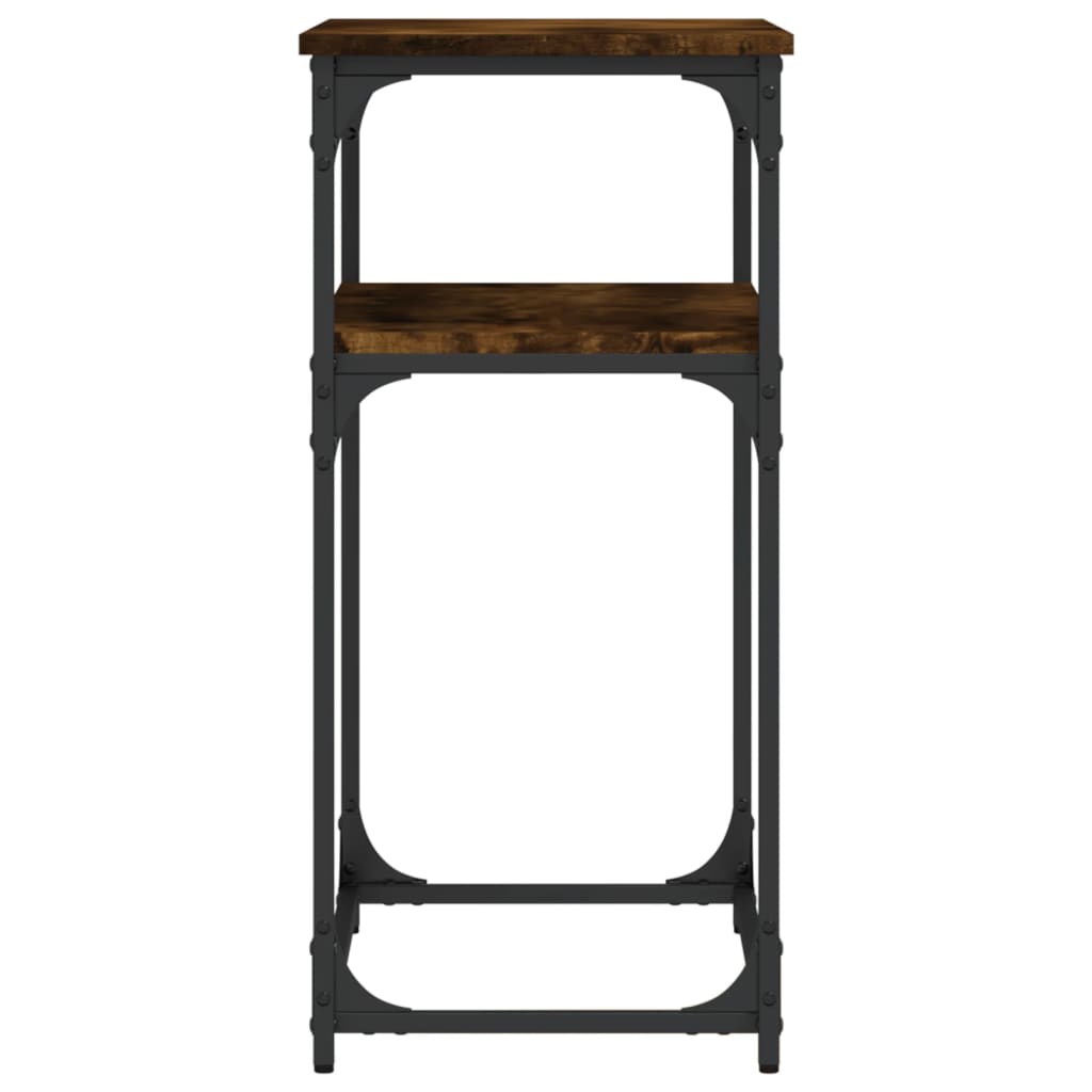Tavolino Consolle Rovere Fumo 75x35,5x75cm in Legno Multistrato - homemem39