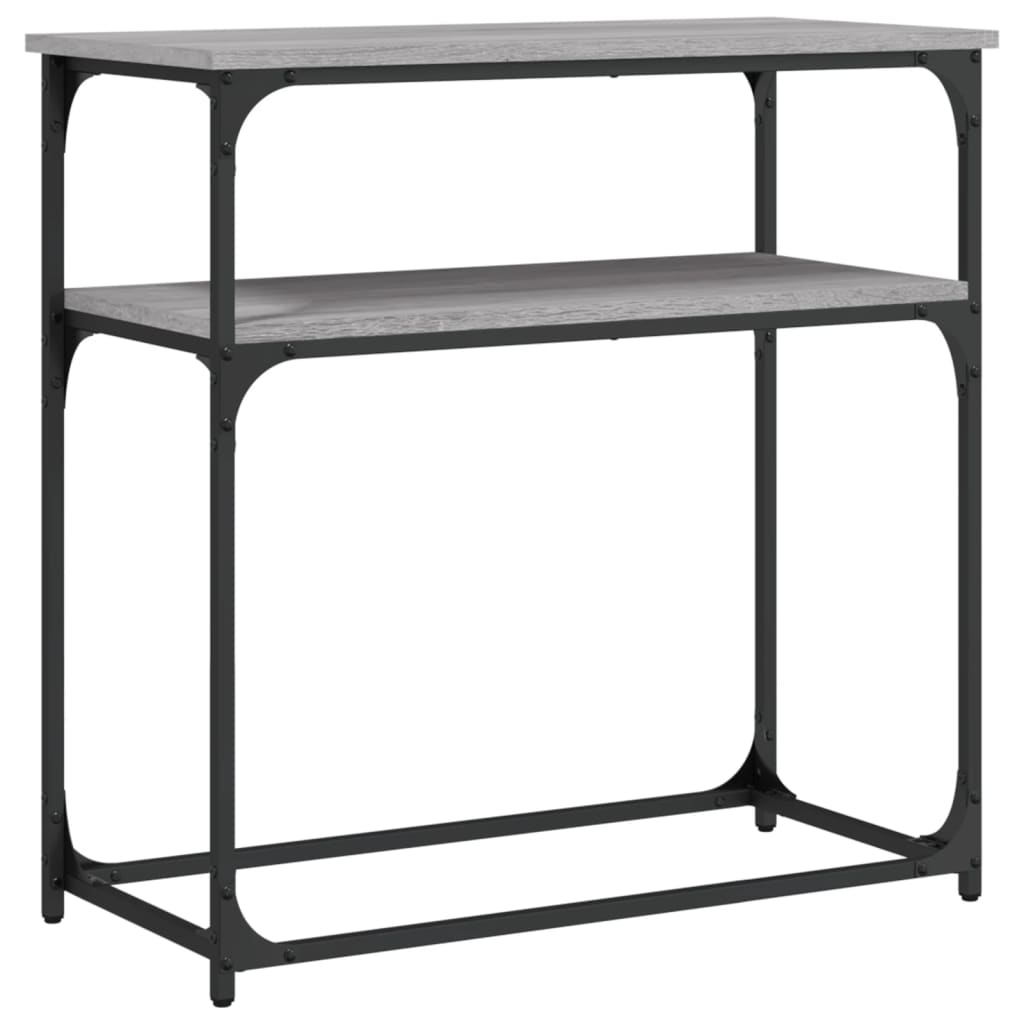 Tavolino Consolle Grigio Sonoma 75x35,5x75 cm Legno Multistrato - homemem39