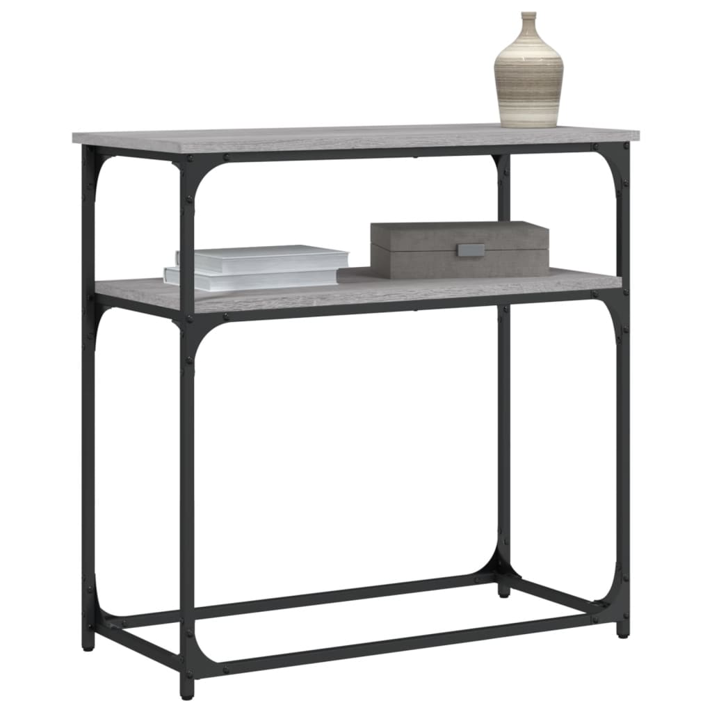 Tavolino Consolle Grigio Sonoma 75x35,5x75 cm Legno Multistrato - homemem39
