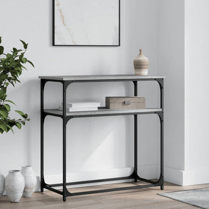 Tavolino Consolle Grigio Sonoma 75x35,5x75 cm Legno Multistrato - homemem39
