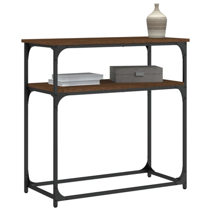 Tavolino Consolle Rovere Marrone 75x35,5x75cm Legno Multistrato - homemem39