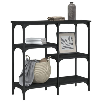Tavolino Consolle Nero 80x29x75 cm in Legno Multistrato - homemem39