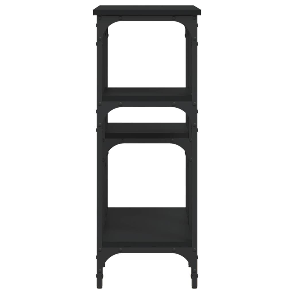 Tavolino Consolle Nero 80x29x75 cm in Legno Multistrato - homemem39