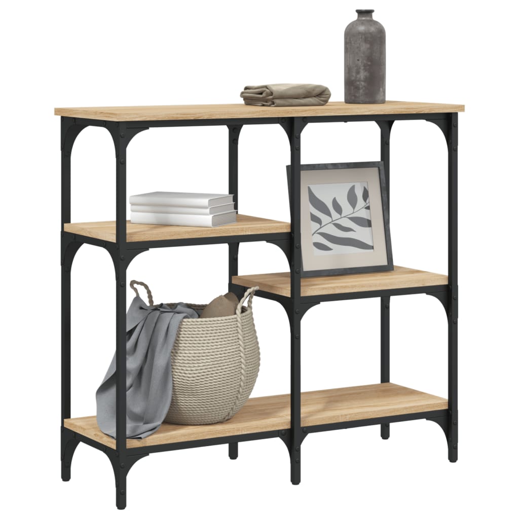 Tavolo Consolle Rovere Sonoma 80x29x75 cm in Legno Multistrato - homemem39