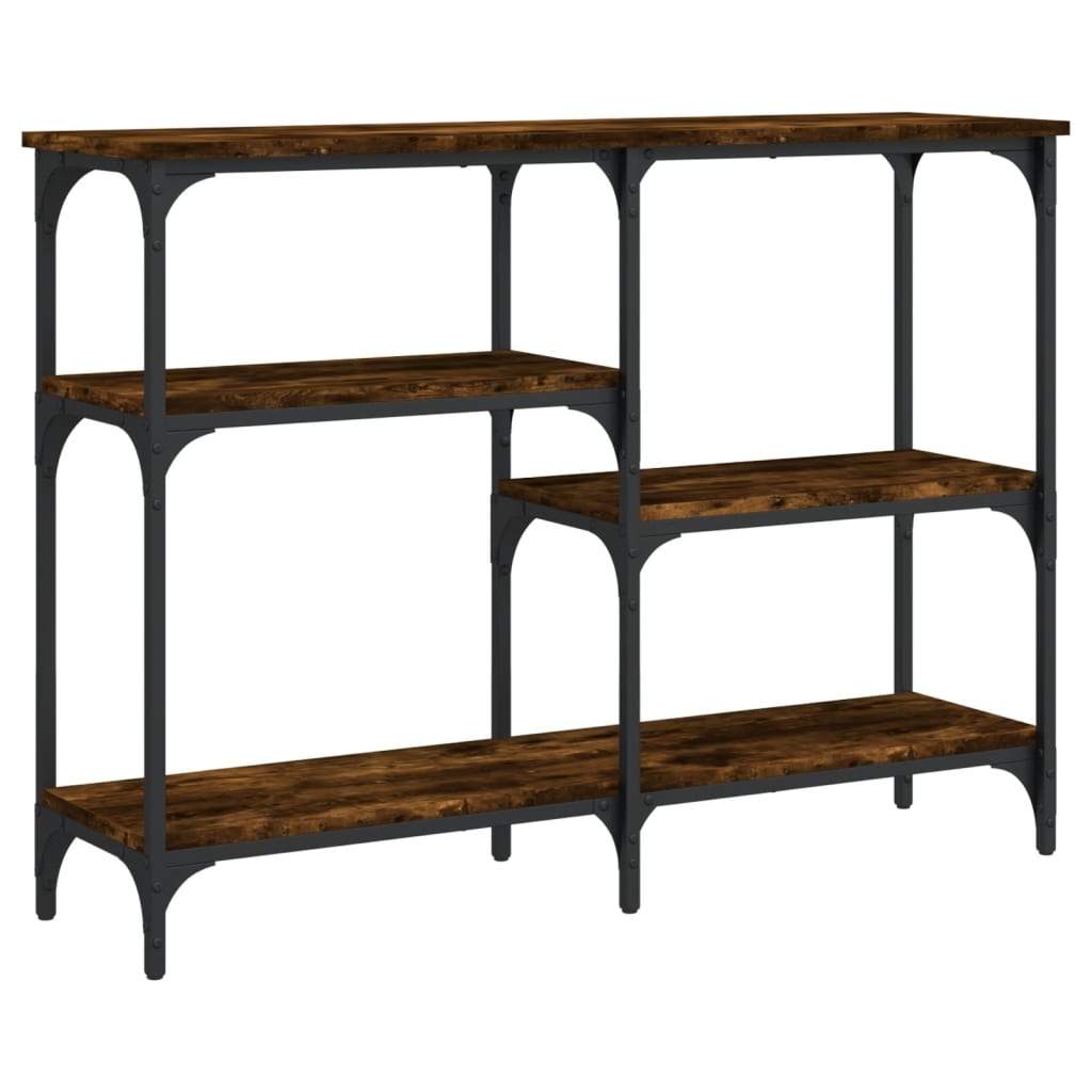 Tavolo Consolle Rovere Fumo 102x29x75 cm in Legno Multistrato - homemem39