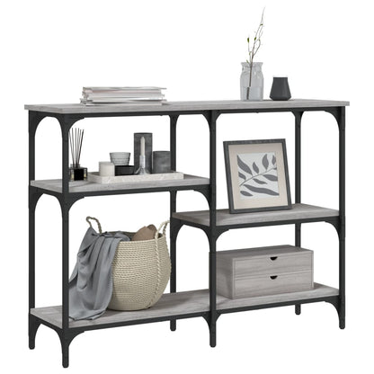 Tavolo Consolle Grigio Sonoma 102x29x75 cm in Legno Multistrato - homemem39