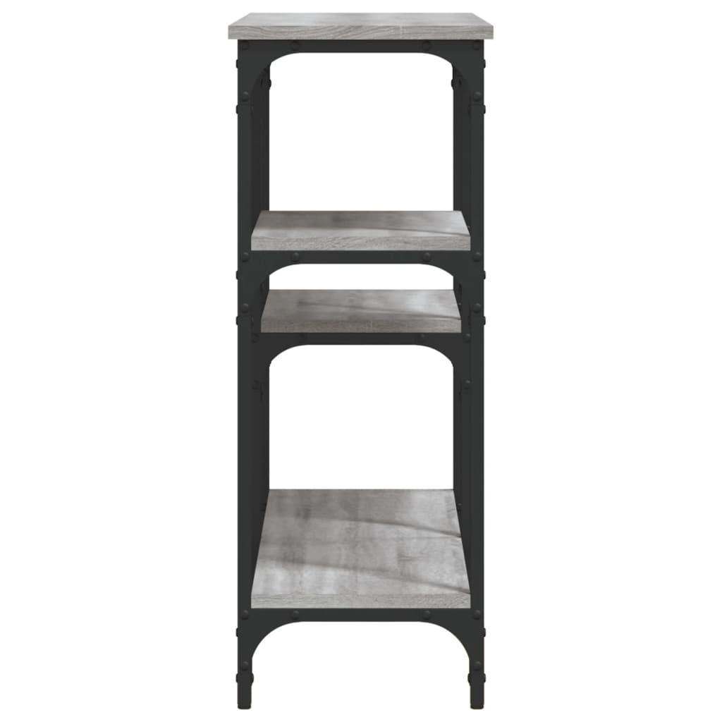 Tavolo Consolle Grigio Sonoma 102x29x75 cm in Legno Multistrato - homemem39