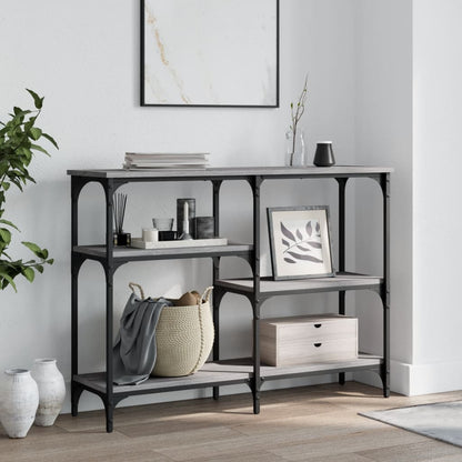 Tavolo Consolle Grigio Sonoma 102x29x75 cm in Legno Multistrato - homemem39