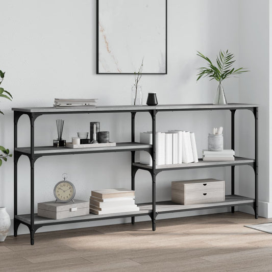 Tavolo Consolle Grigio Sonoma 160x29x75 cm in Legno Multistrato - homemem39