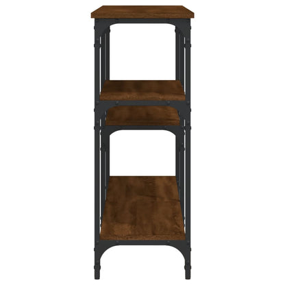 Tavolino Consolle Rovere Marrone 160x29x75 cm Legno Multistrato - homemem39