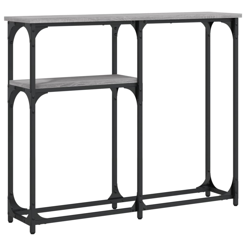 Tavolino Consolle Grigio Sonoma 90x22,5x75 cm Legno Multistrato - homemem39