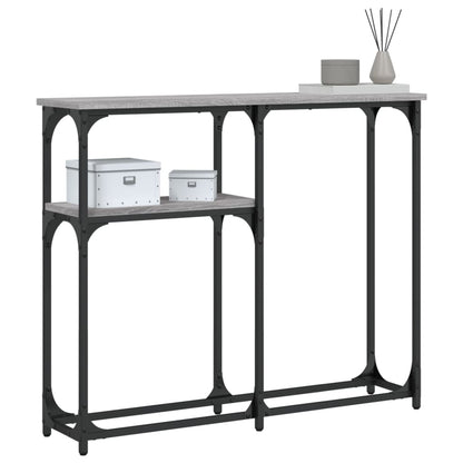 Tavolino Consolle Grigio Sonoma 90x22,5x75 cm Legno Multistrato - homemem39