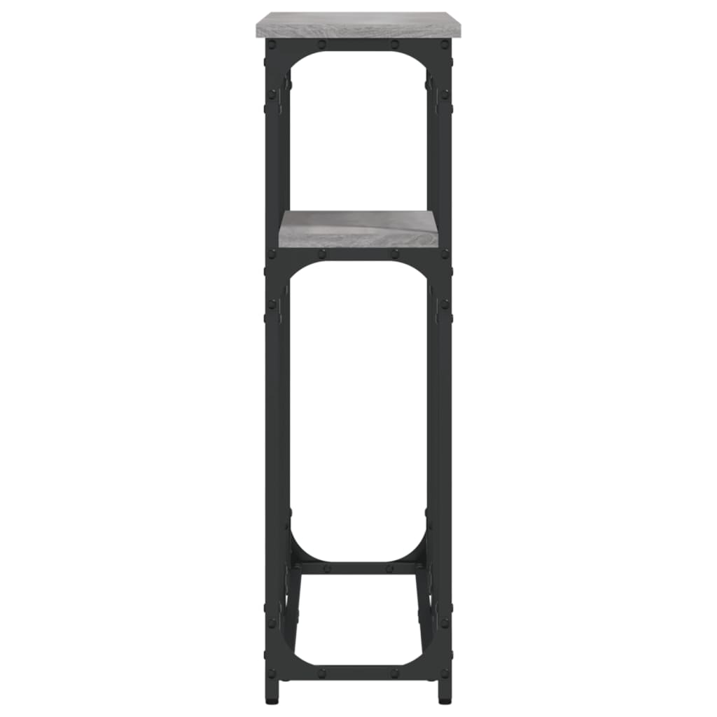 Tavolino Consolle Grigio Sonoma 90x22,5x75 cm Legno Multistrato - homemem39