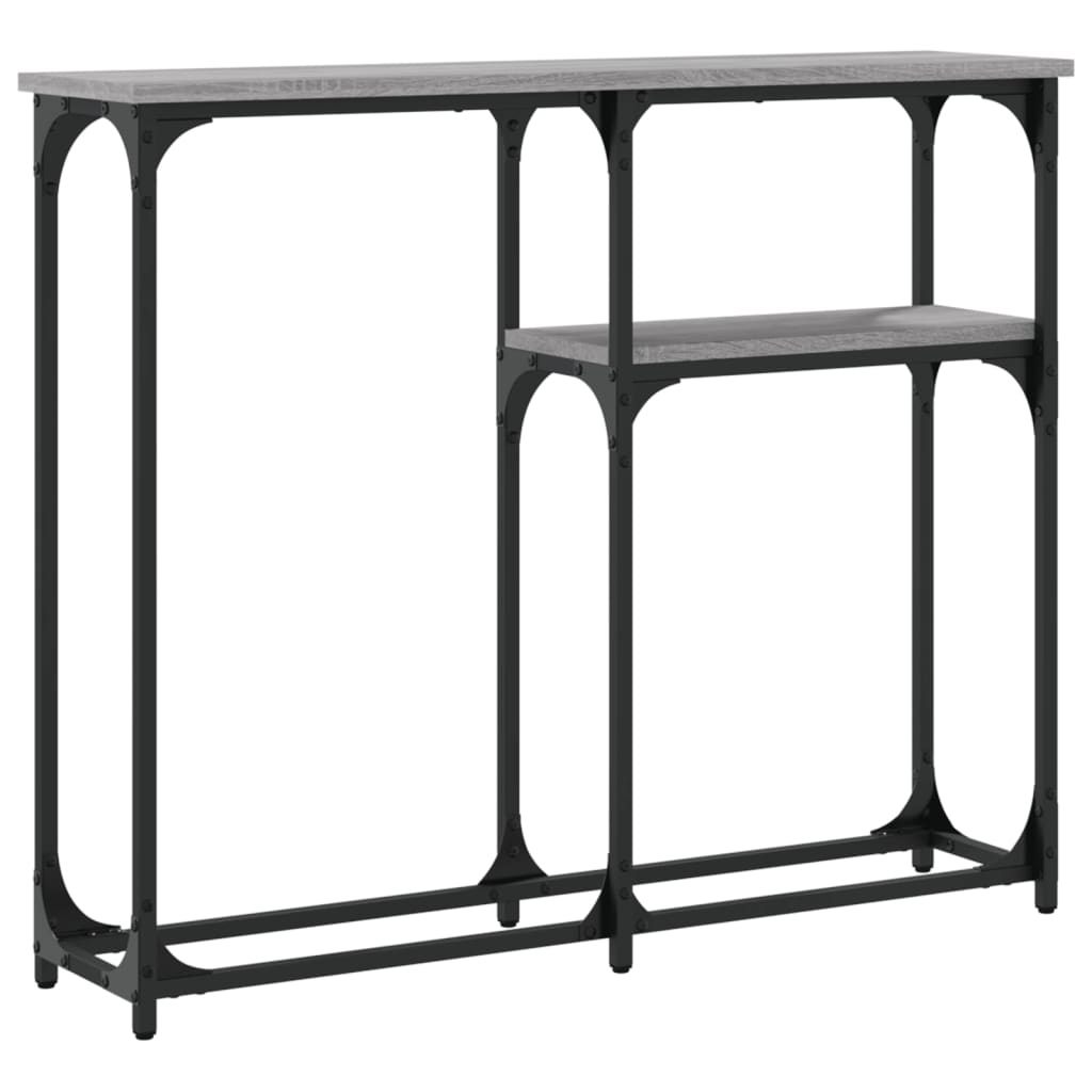 Tavolino Consolle Grigio Sonoma 90x22,5x75 cm Legno Multistrato - homemem39