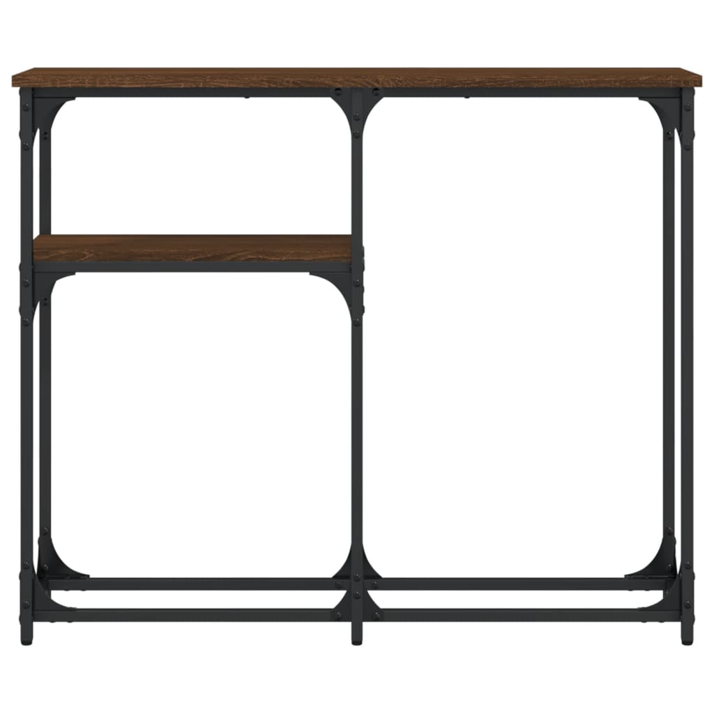Tavolo Consolle Rovere Marrone 90x22,5x75 cm Legno Multistrato | homemem39