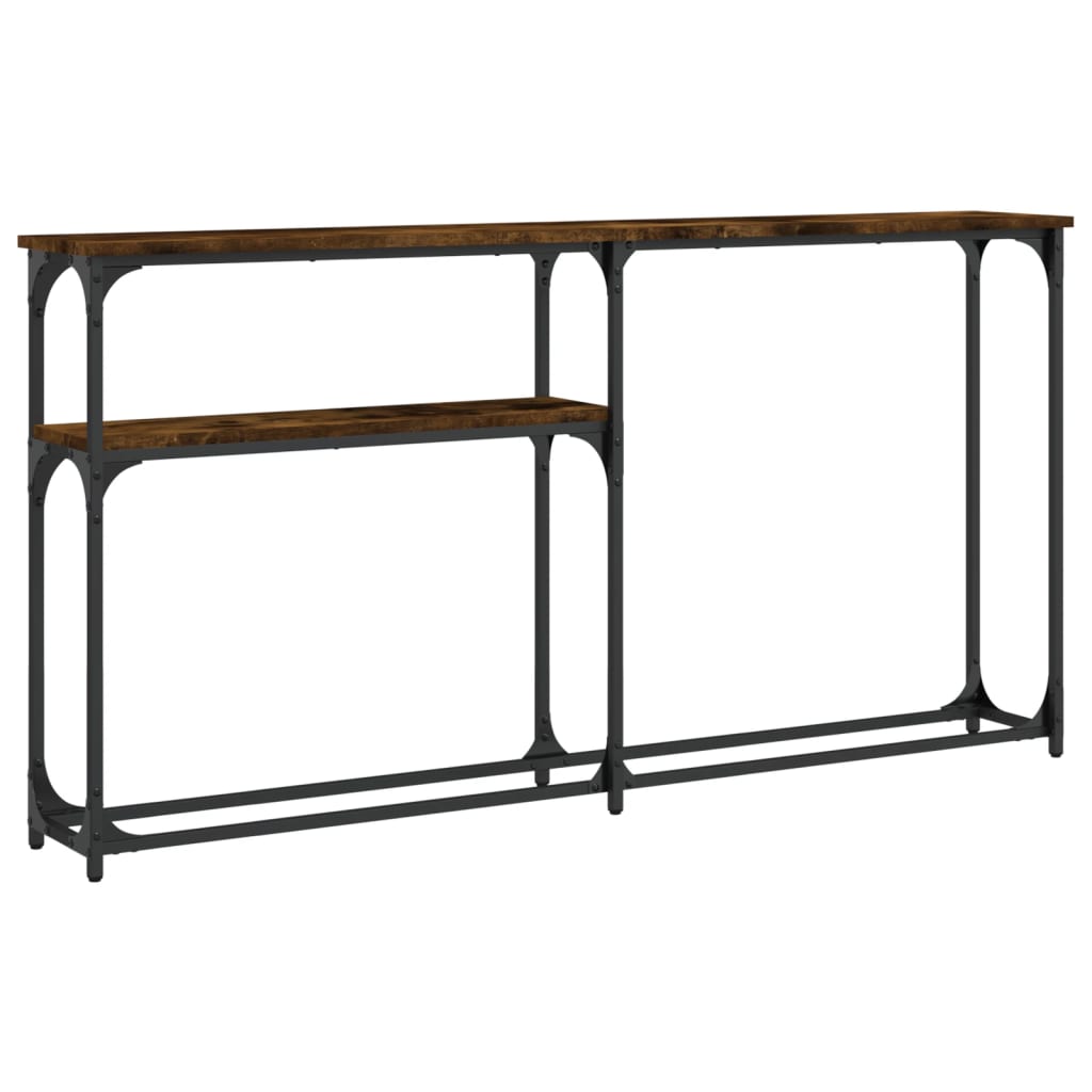 Tavolino Consolle Rovere Fumo 145x22,5x75 cm Legno Multistrato - homemem39