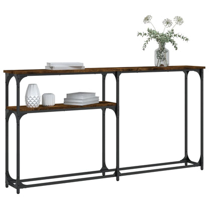 Tavolino Consolle Rovere Fumo 145x22,5x75 cm Legno Multistrato - homemem39