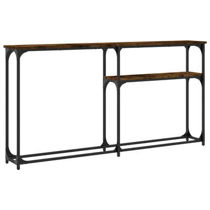 Tavolino Consolle Rovere Fumo 145x22,5x75 cm Legno Multistrato - homemem39